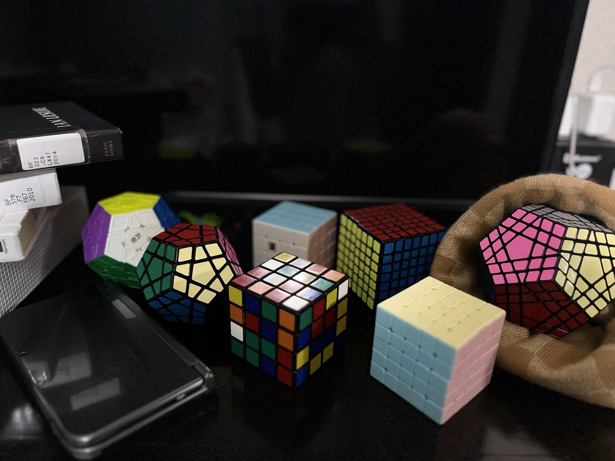 Rubik's cubes and math books